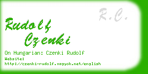 rudolf czenki business card